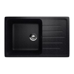 Chiuveta de bucatarie din compozit negru ECOSTONE ES-19-308, cu picurator