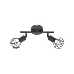 Lustra Abigela neagra cu 2 becuri E27, design modern din metal pentru interior