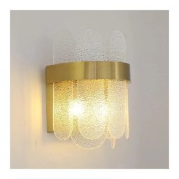 Aplica LED Nabila Nabila 5W, auriu, din sticla si metal, pentru dormitor si hol