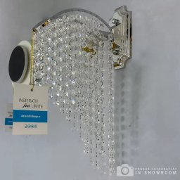 Aplica de perete Serenity din cristal, argintie, 1x E14, pentru interior