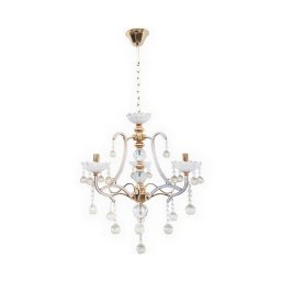 Candelabru Ari alb cu cristale K9, 3xE14, pentru interior, din metal