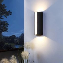 Aplica LED exterior Carina 20W, negru, lumina calda 3000K, IP65, metal