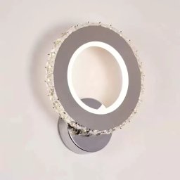 Aplica LED cu cristale Samy 34W, argintie, 3 tipuri de lumina, pentru interior
