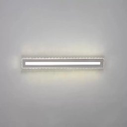 Lustra LED liniara cu cristal Pierce 35W, 3 temperaturi de culoare, argintiu-alb