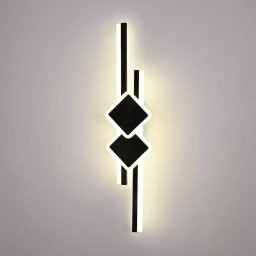 Aplica LED Isaiah 32W alb-negru, design geometric cu 3 tipuri de lumina