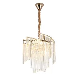 Candelabru din cristal TRIANON Nobile 5xE27, auriu lucios, Ø38 cm, inaltime reglabila