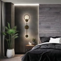 Aplica LED Rilenetto 24W negru mat, design cu cercuri, lumina CCT 1320 lm
