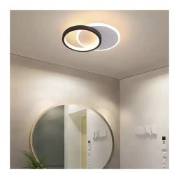Lustra LED Mario 24W alb-negru, 3 temperaturi de culoare, pentru interior