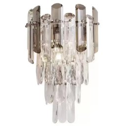 Aplica de perete Jonathan din cristal, 2xE27, finisaj argintiu, interior