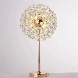 Veioza cu cristale MINUET 6xG9, auriu lucios, 60 cm, design elegant