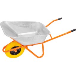 Roaba zincata Strend Pro Premium Fortis 100 L, roata PU, max. 200 kg