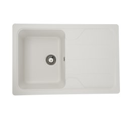 Chiuveta de bucatarie din granit compozit Elefant Verona 7850, alba, 775x495 mm