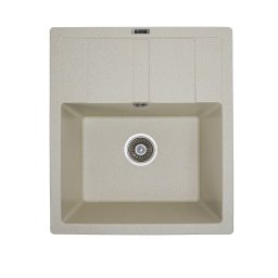 Chiuveta bucatarie din granit compozit Elefant Premium Aria 5851, nisip, 577x495 mm