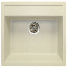 Chiuveta de bucatarie din granit compozit alb Elefant Premium Nika 5751