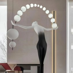 Lampadar Anatolio LED 24W 4000K din metal negru mat, 185 cm
