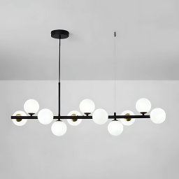 Lustra moderna LOFT Pavilion, 11x G9, neagra, metal, înaltime reglabila