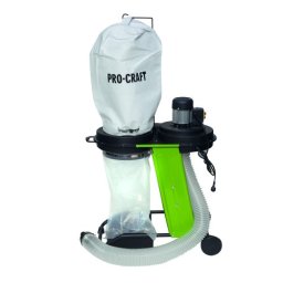 Colector de praf ProCraft PDC550 pentru atelier, 550 W, sac 75 L, 1150 m³/h