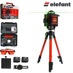 Nivela laser Elefant E16-LCD cu display LCD si trepied, 16 linii, 40 m