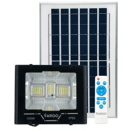 Proiector solar LED 100W cu telecomanda, 6500K, IP65 VARGO V-117924