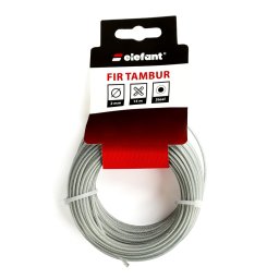 Fir tambur cu insertie metalica 2 mm x 15 m pentru motocoasa, Elefant
