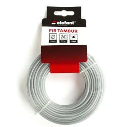 Fir tambur motocoasa 3 mm cu insertie metalica, 15 m, Elefant
