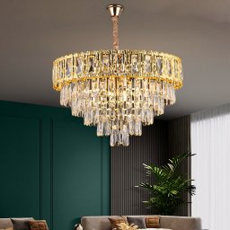 Candelabru din cristal Belvedere Magno, auriu lucios, 8xE14, 60 cm