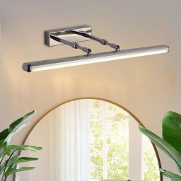 Aplica LED Balaton 10W pentru oglinda, liniara, crom lucios, 3 culori lumina