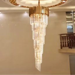 Candelabru din cristal BLOIS Ascendere, auriu, 60 cm, înaltime reglabila, E14