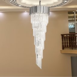 Candelabru din cristal BLOIS Ascendere, E14, 60 cm, argintiu, inaltime reglabila