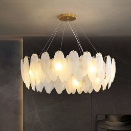 Candelabru din cristal VAUX-LE-VICOMTE Eleganza, auriu, 6xE14, Ø50 cm, înaltime reglabila