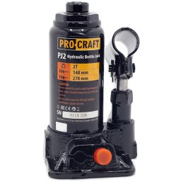 Cric hidraulic tip butelie ProCraft PJ2, 2T, inaltime 148–278 mm pentru auto