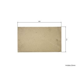 Placa de samota refractara 30 x 17,5 x 2,5 cm pentru sobe si seminee