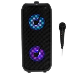 Boxa Bluetooth karaoke Adler AD 1903 cu microfon, radio FM si LED RGB