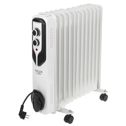Radiator cu ulei Adler AD 7817, 11 elementi, 2500W, termostat si roti