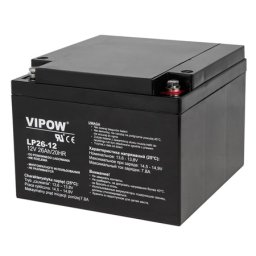 Acumulator stationar AGM VRLA 12V 26Ah Vipow pentru UPS si sisteme alarma