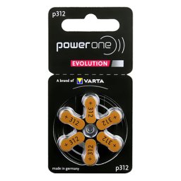 Baterii auditive Power One Evolution P312 (PR41) Varta, blister 6 bucati