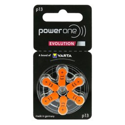 Baterii auditive Power One Evolution P13 (PR48) Varta, blister 6 buc
