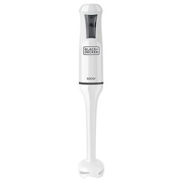 Mixer vertical Black+Decker 500W cu bol gradat 700 ml, alb