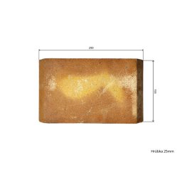 Caramida samota 29 x 15,5 x 2,5 cm pentru sobe si seminee