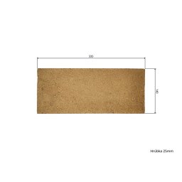 Placa din samota 33,5 x 14 x 2,5 cm pentru soba/semineu, Blist