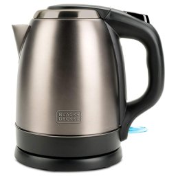 Fierbator electric din inox Black+Decker 1.2 L, 2200 W, baza 360°