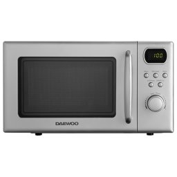 Cuptor cu microunde digital Daewoo 20L, 700W, 8 programe, argintiu