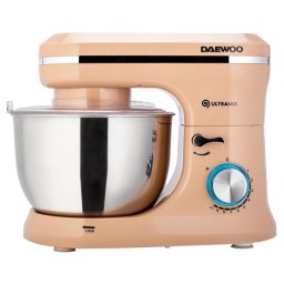 Mixer cu bol rotativ Daewoo 1600W, bol inox 4.5L, 10 viteze, crem