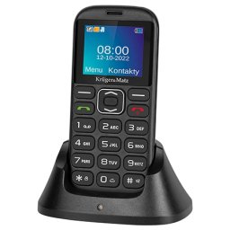 Telefon 4G pentru seniori Kruger&Matz cu buton SOS, dual SIM si statie
