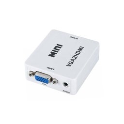 Adaptor VGA la HDMI cu audio 3.5 mm, conversie video 1080p
