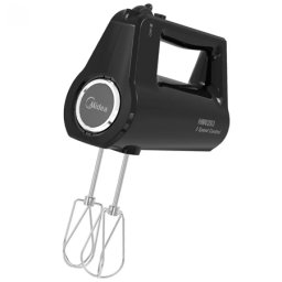 Mixer de mana Midea 400W, 5 viteze cu Turbo, tel + spirale inox, negru