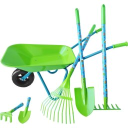 Set gradinarit pentru copii Strend Pro, 6 piese, cu roaba si unelte
