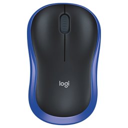 Mouse wireless optic Logitech M185, 1000 DPI, nano receiver, albastru-negru