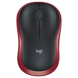 Mouse wireless Logitech M185 rosu, optic 1000 DPI, nano receiver USB