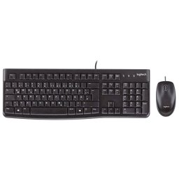 Kit tastatura si mouse cu fir Logitech MK120 USB, taste silentioase